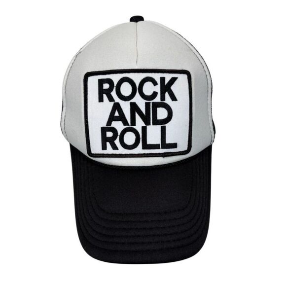 Aviator Nation Rock And Roll Vintage Trucker Hat Snapback in Navy - Picture 1 of 6